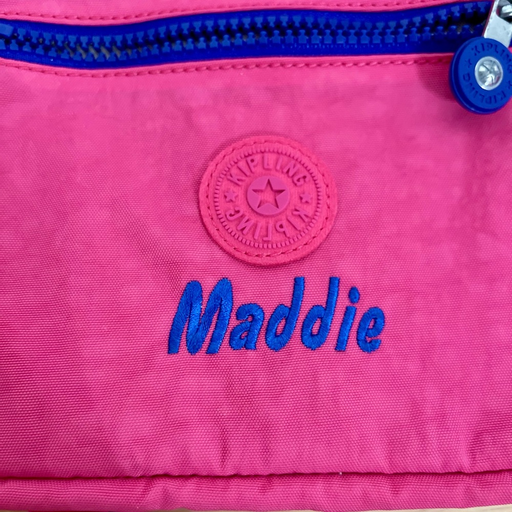 Kipling Hydrangea Pink Spark rare kids backpack BP4392 with Maddie embroidered. - Picture 3 of 7